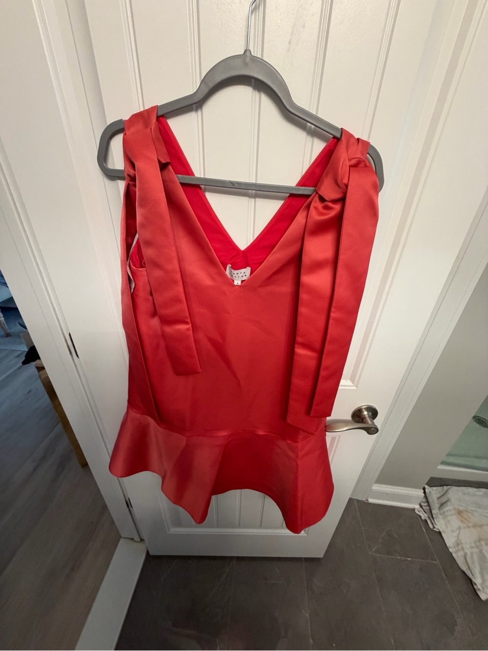 Tanya Taylor Sleeveless Coral Tie-Shoulder A-Line Dress! NWT! 4 - Picture 6 of 6